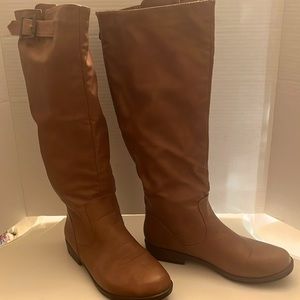 Boots 16.5 Inches Buckles Zipper Man Made Material